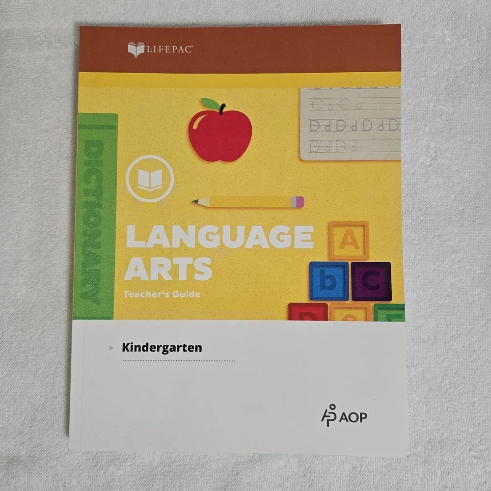 AOP Lifepac Kindergarten Language Arts / Math Teacher's Edition Homeschool Books